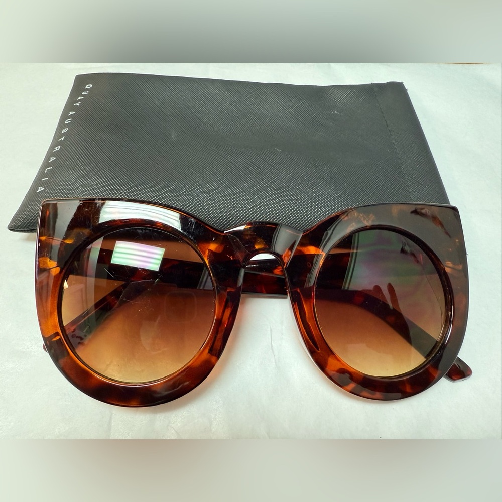 Quay Australia Brown Oversized Sunglasses